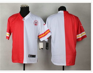 NEW Kansas City Chiefs Customized Steel Red-White Men's Stitched Elite Split Jersey NEW Kansas City Chiefs Customized Steel Red-White Men's Stitched Elite Split Jersey