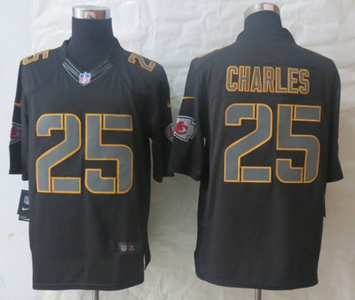 NEW NFL Kansas City Chiefs 25 Jamaal Charles Black Jerseys(Impact Limited) NEW NFL Kansas City Chiefs 25 Jamaal Charles Black Jerseys(Impact Limited)