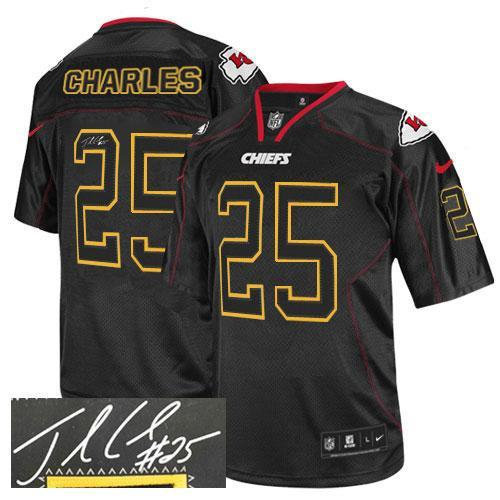 NEW Kansas City Chiefs #25 Jamaal Charles Lights Out Black Jerseys(Signed Elite) NEW Kansas City Chiefs #25 Jamaal Charles Lights Out Black Jerseys(Signed Elite)