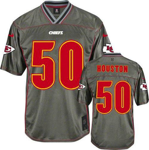 NEW Kansas City Chiefs #50 Justin Houston Grey NFL Elite Vapor Jerseys NEW Kansas City Chiefs #50 Justin Houston Grey NFL Elite Vapor Jerseys