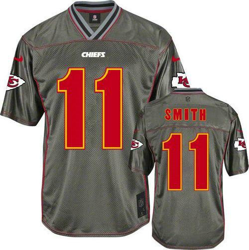 NEW Kansas City Chiefs #11 Alex Smith Grey NFL Elite Vapor Jerseys NEW Kansas City Chiefs #11 Alex Smith Grey NFL Elite Vapor Jerseys