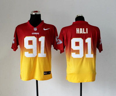 NEW Kansas City Chiefs 91 Tamba Hali Red Yellow Drift Fashion II Elite NFL Jerseys NEW Kansas City Chiefs 91 Tamba Hali Red Yellow Drift Fashion II Elite NFL Jerseys