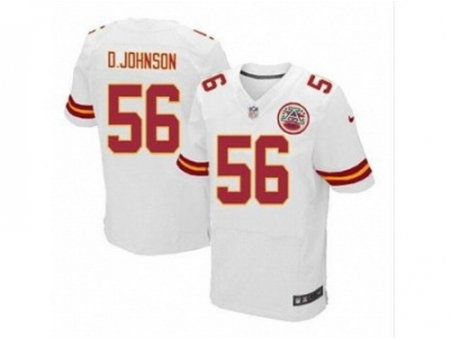 NEW NFL Kansas City Chiefs #56 D.johnson White Jerseys(Elite) NEW NFL Kansas City Chiefs #56 D.johnson White Jerseys(Elite)