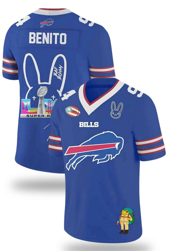 Men's Buffalo Bills Royal 2025 2026 Bowl LX Print Jersey Men's Buffalo Bills Royal 2025 2026 Bowl LX Print Jersey