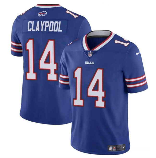 Men's Buffalo Bills #14 Chase Claypool Blue 2024 Vapor Untouchable Limited Stitched Football Jersey Men's Buffalo Bills #14 Chase Claypool Blue 2024 Vapor Untouchable Limited Stitched Football Jersey
