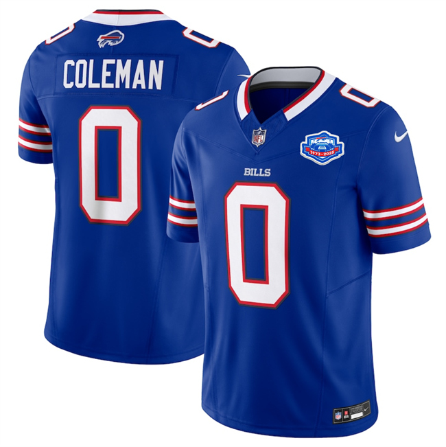 Men's Buffalo Bills #0 Keon Coleman Blue 2025 F.U.S.E. With Farewell Patch Vapor Untouchable Limited Stitched Football Jersey Men's Buffalo Bills #0 Keon Coleman Blue 2025 F.U.S.E. With Farewell Patch Vapor Untouchable Limited Stitched Football Jersey