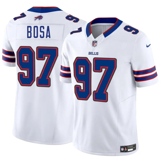 Men's Buffalo Bills #97 Joey Bosa White 2025 F.U.S.E. Vapor Untouchable Limited Stitched Football Jersey Men's Buffalo Bills #97 Joey Bosa White 2025 F.U.S.E. Vapor Untouchable Limited Stitched Football Jersey