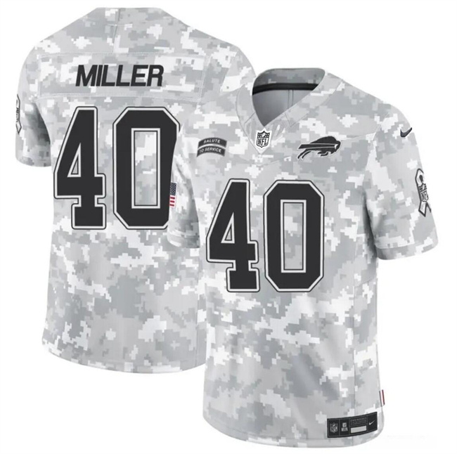 Men's Buffalo Bills #40 Von Miller 2024 F.U.S.E Arctic Camo Salute To Service Limited Stitched Football Jersey Men's Buffalo Bills #40 Von Miller 2024 F.U.S.E Arctic Camo Salute To Service Limited Stitched Football Jersey
