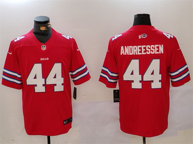 Men's Buffalo Bills #44 Joe Andreessen Red Vapor Untouchable Limited Stitched Jersey Men's Buffalo Bills #44 Joe Andreessen Red Vapor Untouchable Limited Stitched Jersey