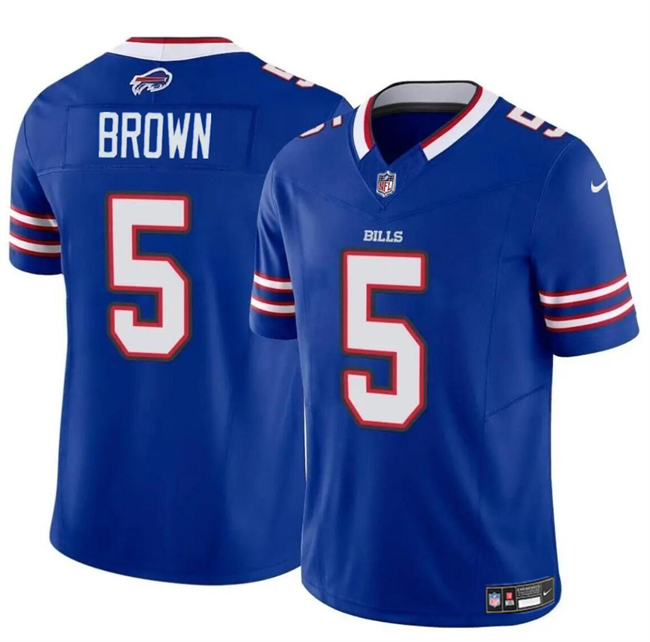 Men's Buffalo Bills #5 Anthony Brown Blue 2024 F.U.S.E. Vapor Untouchable Limited Stitched Football Jersey Men's Buffalo Bills #5 Anthony Brown Blue 2024 F.U.S.E. Vapor Untouchable Limited Stitched Football Jersey