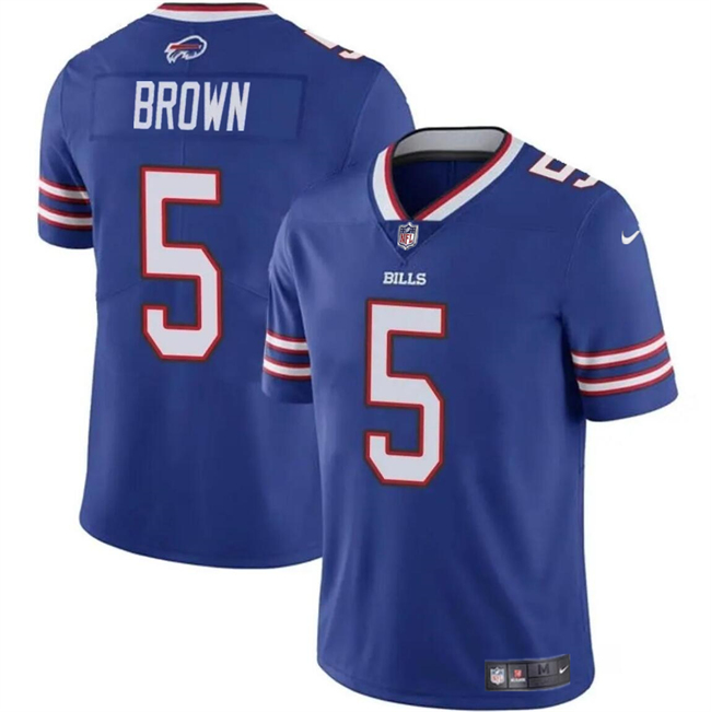 Men's Buffalo Bills #5 Anthony Brown Blue 2024 Vapor Untouchable Limited Stitched Football Jersey Men's Buffalo Bills #5 Anthony Brown Blue 2024 Vapor Untouchable Limited Stitched Football Jersey