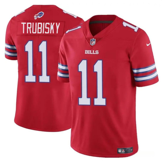 Men's Buffalo Bills #11 Mitch Trubisky Red Vapor Untouchable Limited Stitched Football Jersey Men's Buffalo Bills #11 Mitch Trubisky Red Vapor Untouchable Limited Stitched Football Jersey