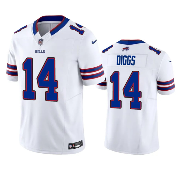 Men's Buffalo Bills #14 Stefon Diggs White 2023 F.U.S.E. Vapor Untouchable Limited Stitched Jersey Men's Buffalo Bills #14 Stefon Diggs White 2023 F.U.S.E. Vapor Untouchable Limited Stitched Jersey