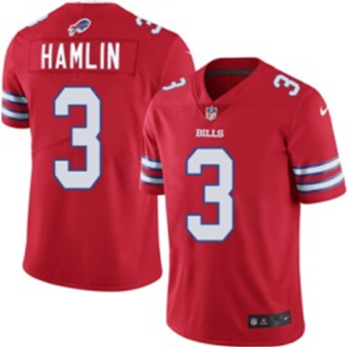 Men's Buffalo Bills #3 Damar Hamlin Red Vapor Untouchable Limited Stitched Jersey Men's Buffalo Bills #3 Damar Hamlin Red Vapor Untouchable Limited Stitched Jersey