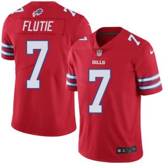 Men's Buffalo Bills #7 Doug Flutie Red Vapor Untouchable Limited Stitched Jersey Men's Buffalo Bills #7 Doug Flutie Red Vapor Untouchable Limited Stitched Jersey