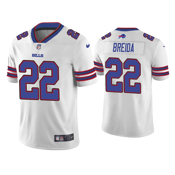 Men's Buffalo Bills #22 Matt Breida White Vapor Untouchable Limited Stitched Jersey Men's Buffalo Bills #22 Matt Breida White Vapor Untouchable Limited Stitched Jersey