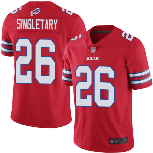 Bills #26 Devin Singletary Red Men's Stitched Football Limited Rush Jersey Bills #26 Devin Singletary Red Men's Stitched Football Limited Rush Jersey
