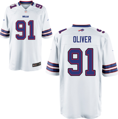 Nike Men's Buffalo Bills #91 Oliver Vapor Limited White Jersey