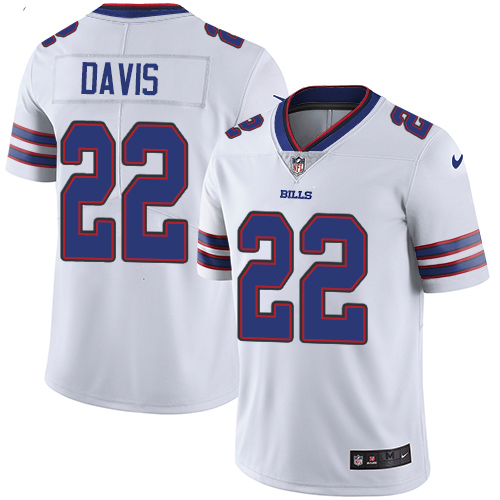 Nike Bills #22 Vontae Davis White Men's Stitched NFL Vapor Untouchable Limited Jersey Nike Bills #22 Vontae Davis White Men's Stitched NFL Vapor Untouchable Limited Jersey