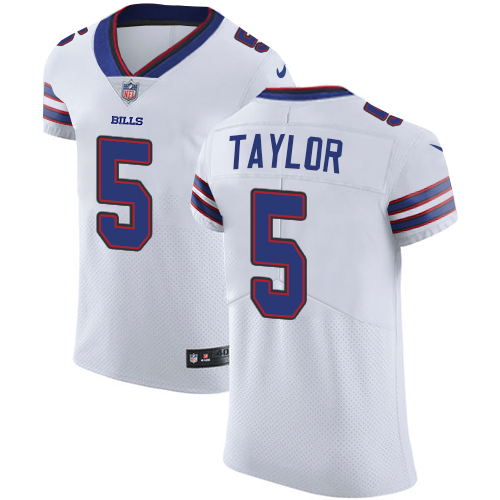 Nike Bills #5 Tyrod Taylor White Men's Stitched NFL Vapor Untouchable Elite Jersey Nike Bills #5 Tyrod Taylor White Men's Stitched NFL Vapor Untouchable Elite Jersey