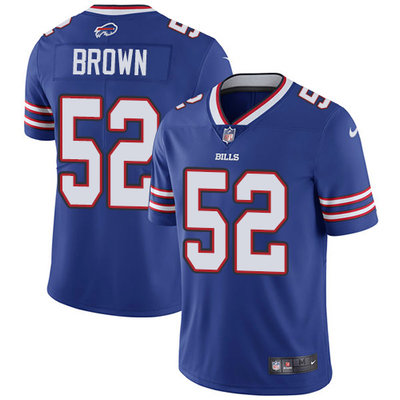 Nike Bills #52 Preston Brown Royal Blue Team Color Men's Stitched NFL Vapor Untouchable Limited Jersey