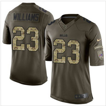 Nike Buffalo Bills #23 Aaron Williams Green Men's Stitched NFL Limited Salute To Service Jersey