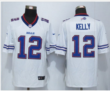 Nike Buffalo Bills #12 Jim Kelly White Limited Jerseys