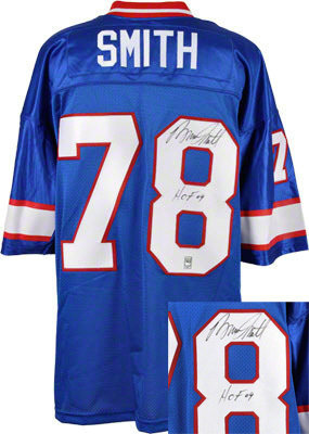Buffalo Bills 78# Bruce Smith Blue Throwback Jersey(Signed Elite) Buffalo Bills 78# Bruce Smith Blue Throwback Jersey(Signed Elite)