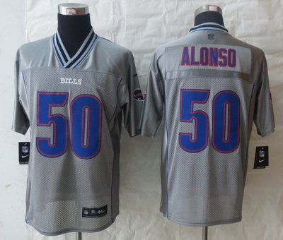 NEW Buffalo Bills 50 Alonso Grey Vapor Elite Jerseys NEW Buffalo Bills 50 Alonso Grey Vapor Elite Jerseys