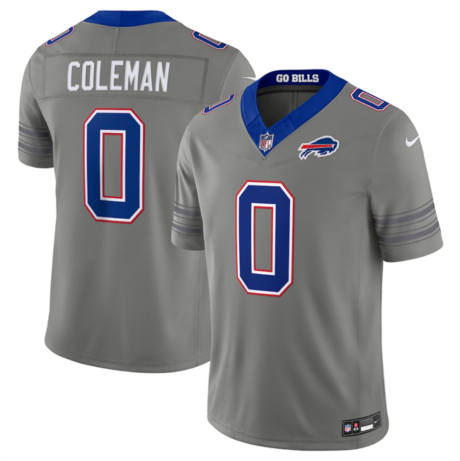 Men's Buffalo Bills #0 Keon Coleman Gray F.U.S.E. 2026 Nickel City Vapor Stitched Football Jersey Men's Buffalo Bills #0 Keon Coleman Gray F.U.S.E. 2026 Nickel City Vapor Stitched Football Jersey