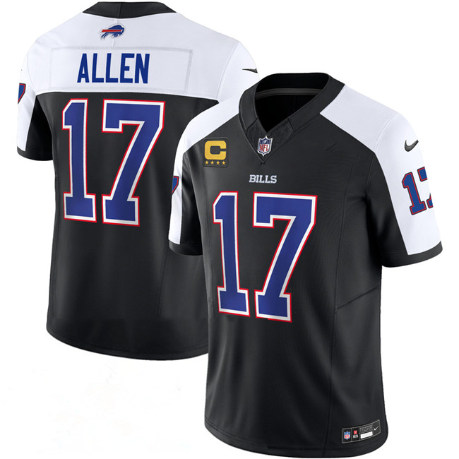 Men's Buffalo Bills #17 Josh Allen Black Alternate 2026 F.U.S.E. 4-Star C Patch Vapor Untouchable Limited Stitched Football Jersey