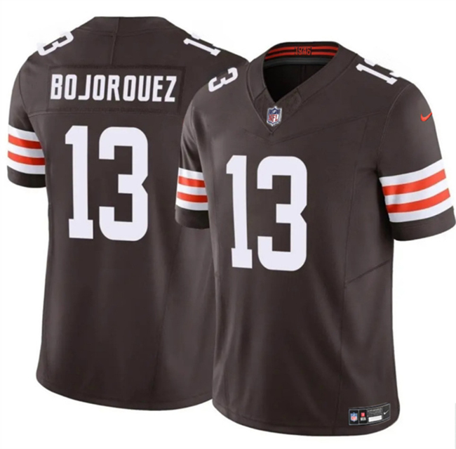 Men's Cleveland Browns #13 Corey Bojorquez Brown F.U.S.E. Vapor Limited Stitched Football Jersey Men's Cleveland Browns #13 Corey Bojorquez Brown F.U.S.E. Vapor Limited Stitched Football Jersey