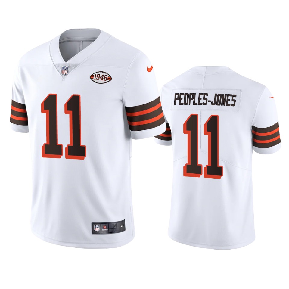 Cleveland Browns #11 Donovan Peoples-Jones Nike 1946 Collection Alternate Vapor Limited NFL Jersey - White Cleveland Browns #11 Donovan Peoples-Jones Nike 1946 Collection Alternate Vapor Limited NFL Jersey - White