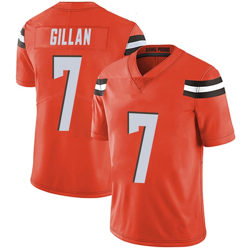Men's Cleveland Browns #7 Jamie Gillan Orange Limited Alternate Vapor Untouchable Nike Jersey Men's Cleveland Browns #7 Jamie Gillan Orange Limited Alternate Vapor Untouchable Nike Jersey