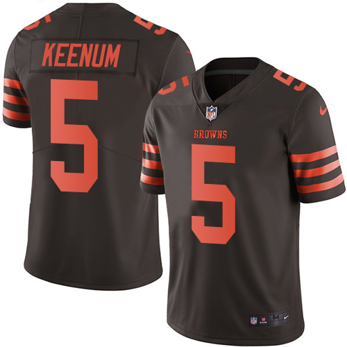 Nike Browns #5 Case Keenum Brown Men's Stitched NFL Limited Rush Jersey Nike Browns #5 Case Keenum Brown Men's Stitched NFL Limited Rush Jersey