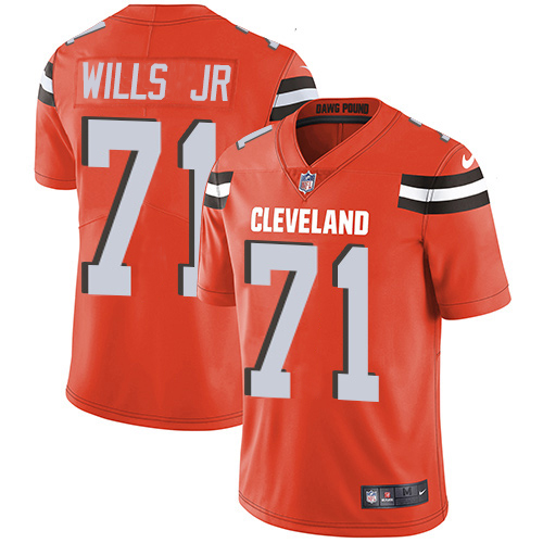 Nike Browns #71 Jedrick Wills JR Orange Alternate Men's Stitched NFL Vapor Untouchable Limited Jersey Nike Browns #71 Jedrick Wills JR Orange Alternate Men's Stitched NFL Vapor Untouchable Limited Jersey