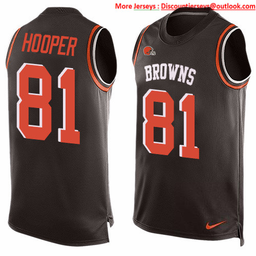 Nike Browns #81 Austin Hooper Brown Team Color Men's Stitched NFL Limited Tank Top Jersey Nike Browns #81 Austin Hooper Brown Team Color Men's Stitched NFL Limited Tank Top Jersey