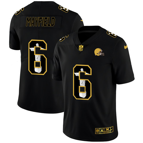 Cleveland Browns #6 Baker Mayfield Men's Nike Carbon Black Vapor Cristo Redentor Limited NFL Jersey Cleveland Browns #6 Baker Mayfield Men's Nike Carbon Black Vapor Cristo Redentor Limited NFL Jersey