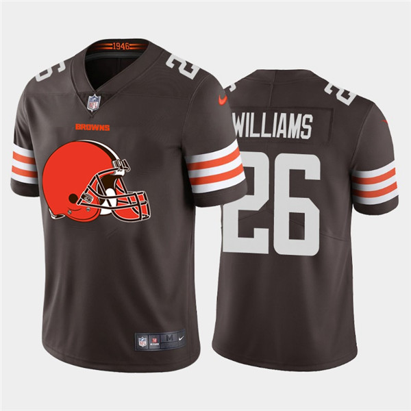 Nike Browns 26 Greedy Williams Brown Team Big Logo Vapor Untouchable Limited Jersey Nike Browns 26 Greedy Williams Brown Team Big Logo Vapor Untouchable Limited Jersey
