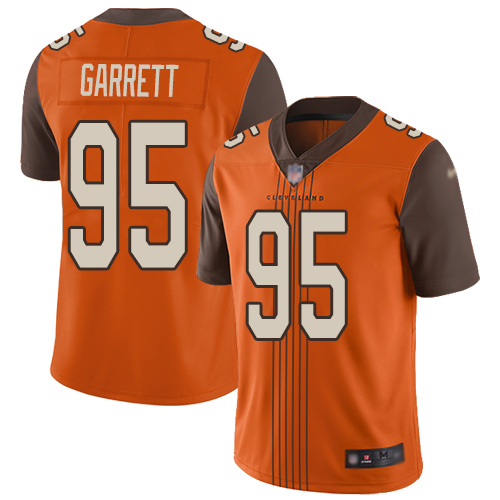 Browns #95 Myles Garrett Orange Alternate Men's Stitched Football Limited City Edition Jersey Browns #95 Myles Garrett Orange Alternate Men's Stitched Football Limited City Edition Jersey