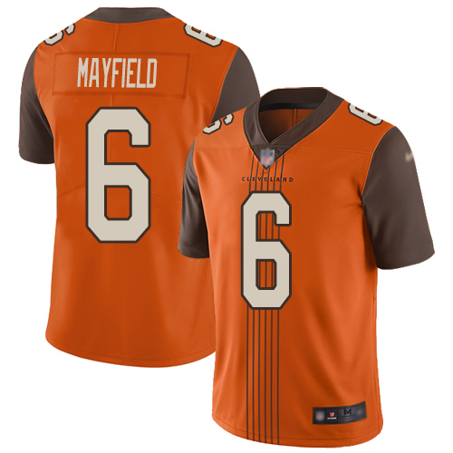Nike Browns #6 Baker Mayfield Orange Alternate Men's Stitched Football Limited City Edtion Jersey Nike Browns #6 Baker Mayfield Orange Alternate Men's Stitched Football Limited City Edtion Jersey