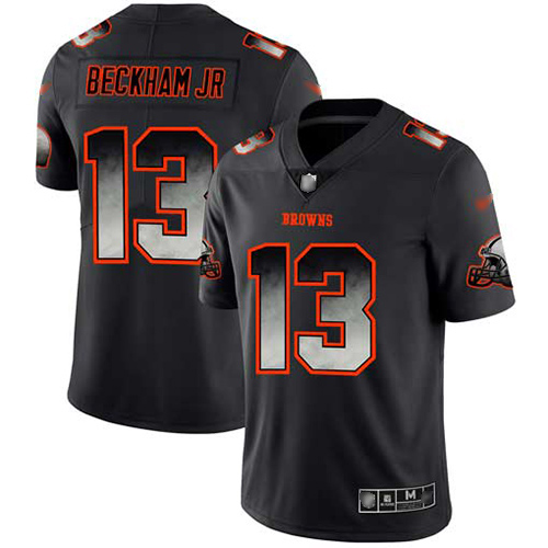 Browns #13 Odell Beckham Jr Black Men's Stitched Football Vapor Untouchable Limited Smoke Fashion Jersey Browns #13 Odell Beckham Jr Black Men's Stitched Football Vapor Untouchable Limited Smoke Fashion Jersey
