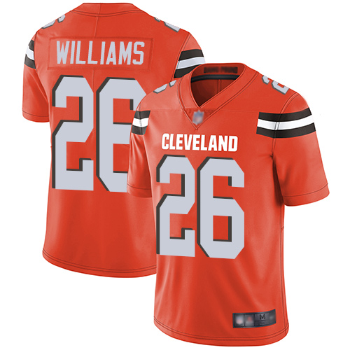 Browns #26 Greedy Williams Orange Alternate Men's Stitched Football Vapor Untouchable Limited Jersey Browns #26 Greedy Williams Orange Alternate Men's Stitched Football Vapor Untouchable Limited Jersey