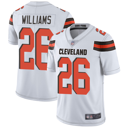 Browns #26 Greedy Williams White Men's Stitched Football Vapor Untouchable Limited Jersey Browns #26 Greedy Williams White Men's Stitched Football Vapor Untouchable Limited Jersey