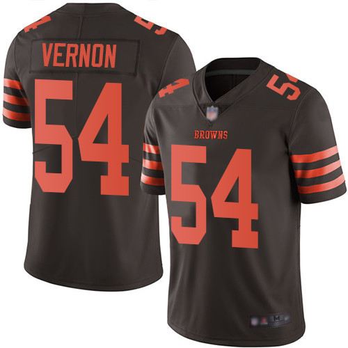Browns #54 Olivier Vernon Brown Men's Stitched Football Limited Rush Jersey Browns #54 Olivier Vernon Brown Men's Stitched Football Limited Rush Jersey