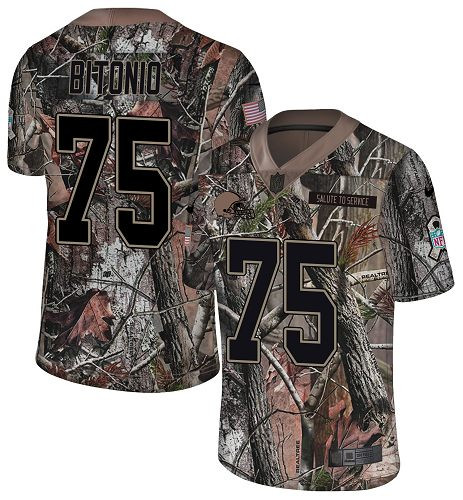 Nike Browns #75 Joel Bitonio Camo Men's Stitched NFL Limited Rush Realtree Jersey Nike Browns #75 Joel Bitonio Camo Men's Stitched NFL Limited Rush Realtree Jersey