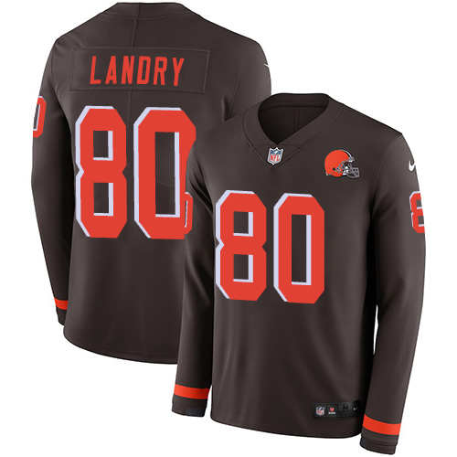 Nike Browns #80 Jarvis Landry Brown Team Color Men's Stitched NFL Limited Therma Long Sleeve Jersey Nike Browns #80 Jarvis Landry Brown Team Color Men's Stitched NFL Limited Therma Long Sleeve Jersey