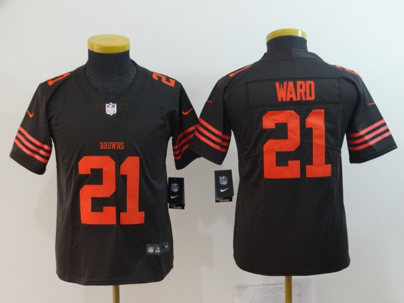 Nike Browns 21 Denzel Ward Brown Youth Color Rush Limited Jersey Nike Browns 21 Denzel Ward Brown Youth Color Rush Limited Jersey