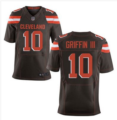 Nike Browns #10 Robert Griffin III Brown Team Color Men's Stitched NFL New Elite Jersey