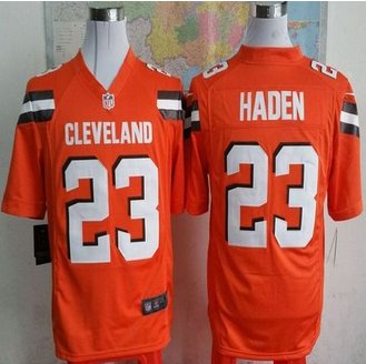 New Cleveland Browns #23 Joe Haden Orange Alternate Men's Stitched NFL Game Jersey
